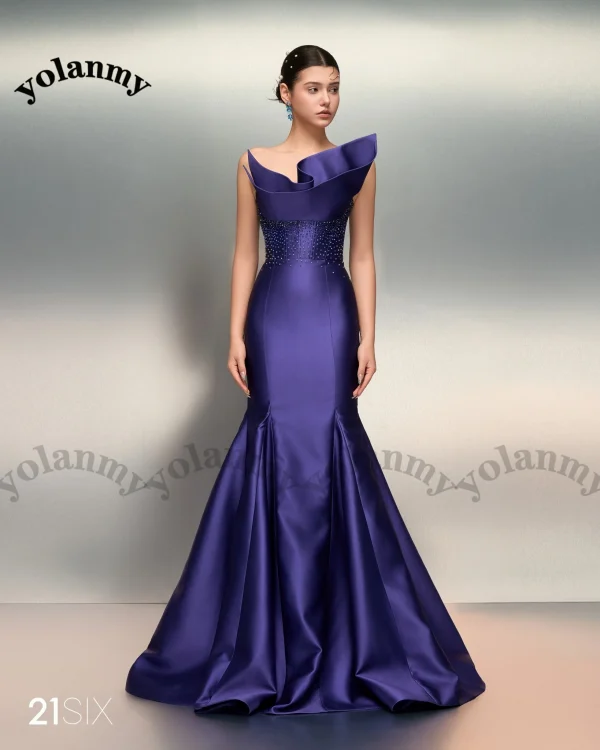 S1d8450a9bfd546ef889697def7e2fe85N.webp **فستان والدة العروس الجذاب من YOLANMY، بدون أكتاف، مناسب لحفلات الزفاف والمراسم، فستان والدة العريس، فستان سهرة نسائي قابل للتخصيص.**توضيح سريع لبعض الكلمات:* **Trumpet Dre